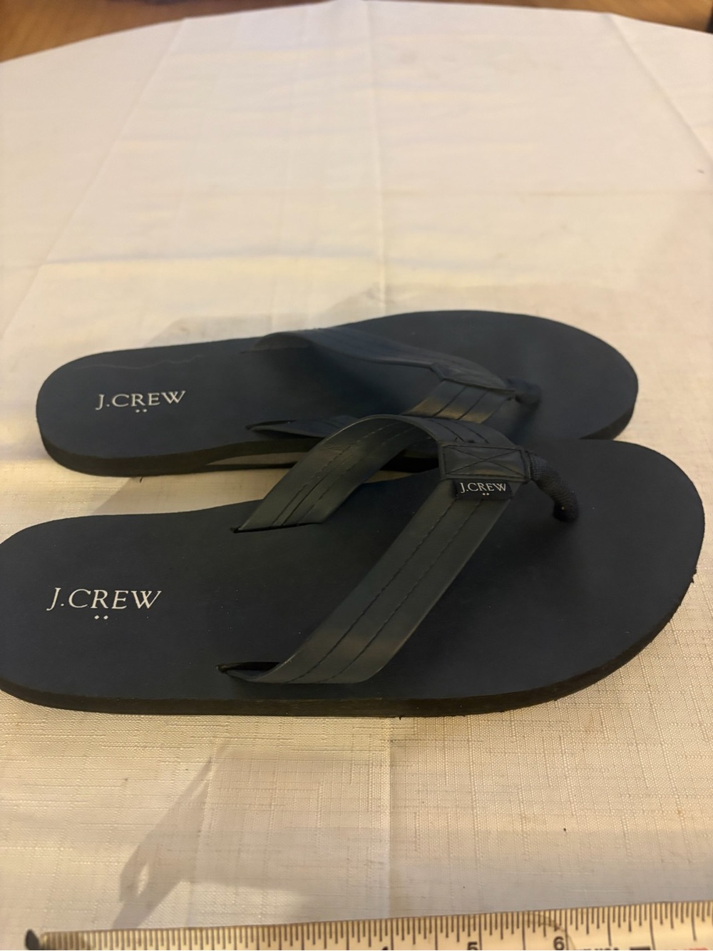 J. Crew Navy Flip Flop Sandals
